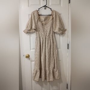 Fin & Vince Women's Smocked Encore Floral Dress LARGE